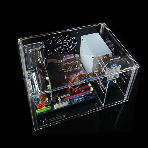 GamerX ClearFrame™ – Transparent Acrylic ATX/M-ATX Gaming PC Case for DIY Builds & Modders