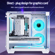 Yeah Magic Cube Seaview™ – M-ATX Gaming Desktop PC Case with Glass Panel, 5 Fan Mounts & 240mm Water Cooling Support