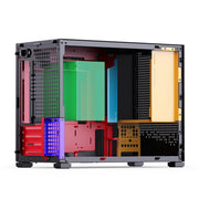 JONSBO™ D32 STD Compact PC Case – Transparent M-ATX Chassis, 240mm Water-Cooling Ready, Adjustable PSU Space (Black)