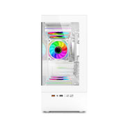 Power Train Illusionary Realm™ – M-ATX/ITX Seaview Gaming PC Case with Side Transparent Panel & 240mm Water Cooling Support