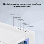 ShadowBox Mini – M-ATX Panoramic Gaming PC Case with 240/120mm Water Cooling Support & Pillar-Free Glass Design