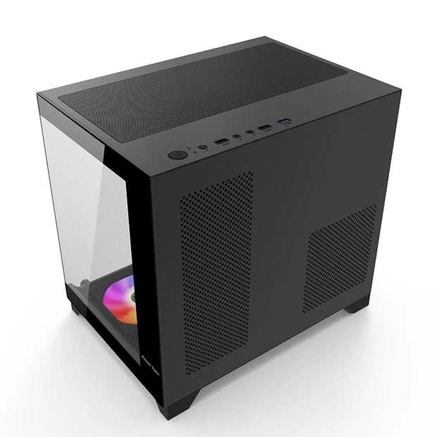 PowerTrain™ Coloured Glaze – 270° Sea View Glass PC Case with 240mm Water Cooling Support