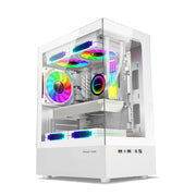 Power Train Illusionary Realm™ – M-ATX/ITX Seaview Gaming PC Case with Side Transparent Panel & 240mm Water Cooling Support