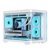 Yeah Magic BIFROST 355™ – M-ATX Sea View Gaming PC Case with ARGB Light Strip & 360mm Water Cooling Support