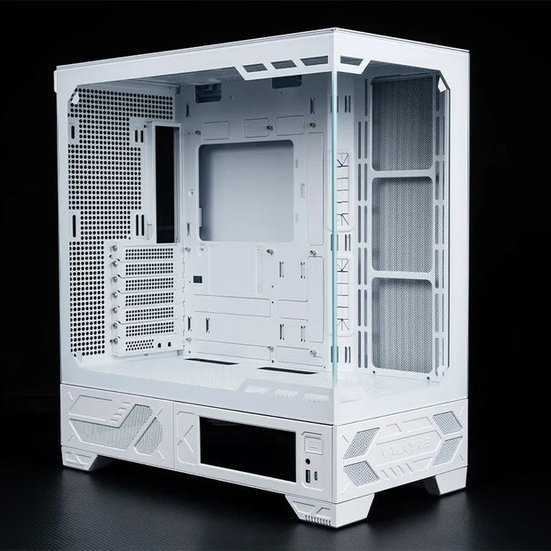 VALKYRIE VK03™ – ATX Gaming PC Case with 6.2" Touchscreen, 270° Sea View Glass & 360mm Water Cooling Support