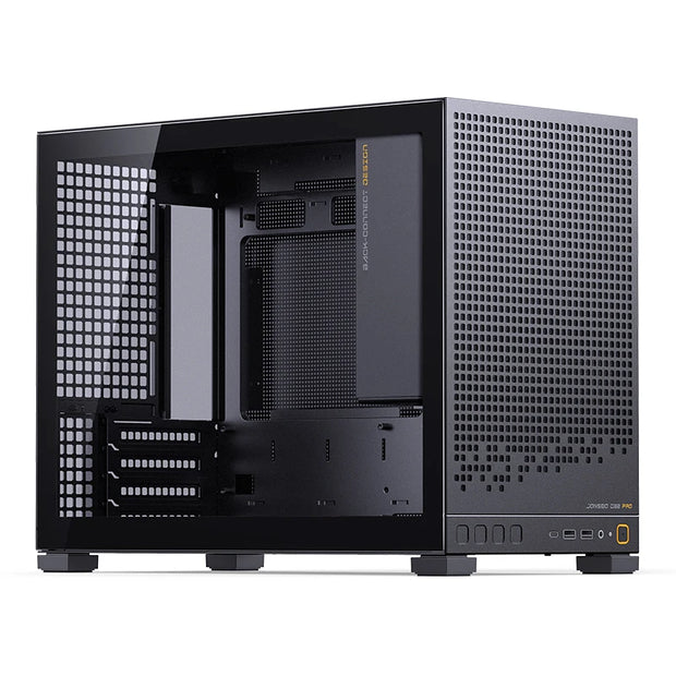 JONSBO™ D32 STD Compact PC Case – Transparent M-ATX Chassis, 240mm Water-Cooling Ready, Adjustable PSU Space (Black)