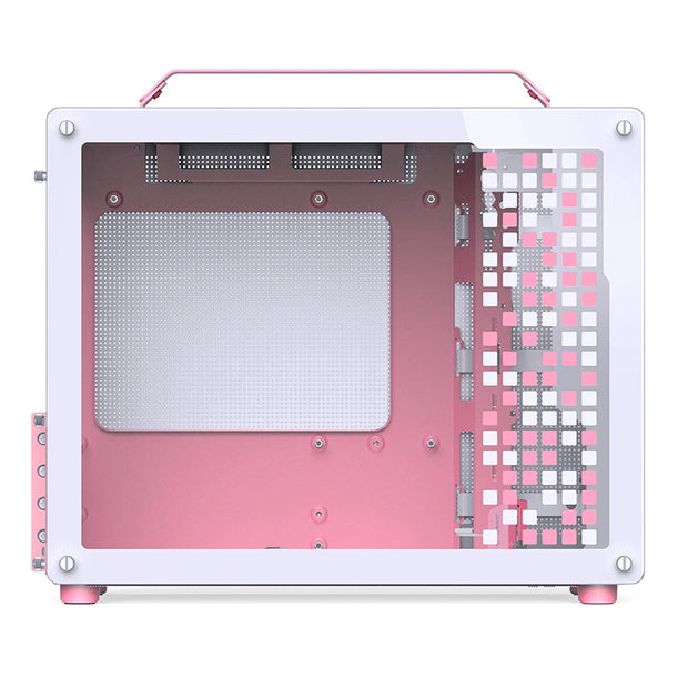 JONSBO Z20 Blossom Edition – 20L Pink & White M-ATX/ATX PC Case with Detachable Handle & USB-C Support