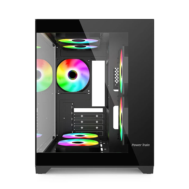 PowerTrain™ Coloured Glaze – 270° Sea View Glass PC Case with 240mm Water Cooling Support