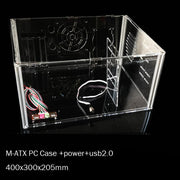 GamerX ClearFrame™ – Transparent Acrylic ATX/M-ATX Gaming PC Case for DIY Builds & Modders