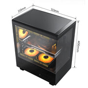DarkFlash DB330M SeaViewEdge™ – M-ATX Gaming PC Case with 270° Dual Glass Panels & USB 3.0 Front I/O