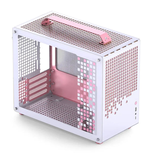 JONSBO Z20 Blossom Edition – 20L Pink & White M-ATX/ATX PC Case with Detachable Handle & USB-C Support