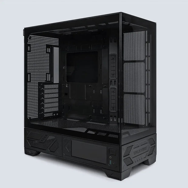 VALKYRIE VK03™ – ATX Gaming PC Case with 6.2" Touchscreen, 270° Sea View Glass & 360mm Water Cooling Support