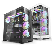 Aigo AS900 SeaViewX™ – ATX/M-ATX/ITX Gaming PC Case with Dual-Side Tempered Glass & 270° Panoramic Design