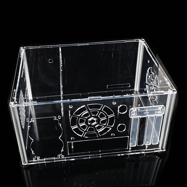 GamerX ClearFrame™ – Transparent Acrylic ATX/M-ATX Gaming PC Case for DIY Builds & Modders