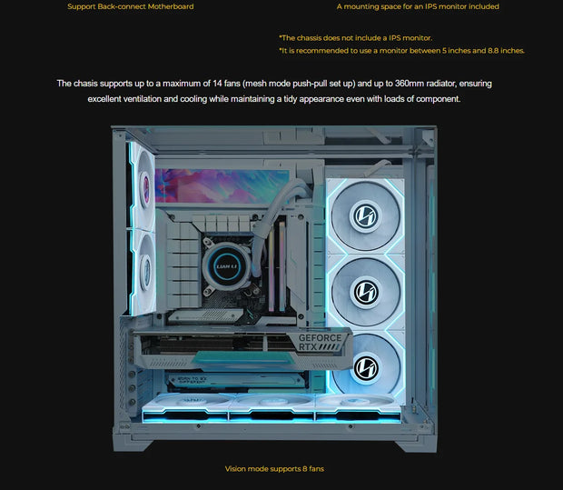 Lian Li PC-O11 Vision Compact™ – Fully Transparent Tempered Glass ATX/M-ATX Water-Cooled PC Case