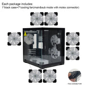 MANMU CrystalCore™ – M-ATX Gaming PC Case with Tempered Glass Side Panel & Pre-Installed Fan