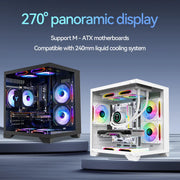 AOC CG391B SeaView™ Edition – M-ATX Gaming PC Case with 240mm Water Cooling & 7 Fan Slots