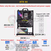 MODMaster™ ATX Open Frame DIY PC Case – Aluminum Gaming Tower for ITX/M-ATX/ATX/E-ATX Motherboards