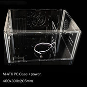 GamerX ClearFrame™ – Transparent Acrylic ATX/M-ATX Gaming PC Case for DIY Builds & Modders