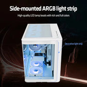 Yeah Magic BIFROST 355™ – M-ATX Sea View Gaming PC Case with ARGB Light Strip & 360mm Water Cooling Support