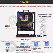 MODMaster™ ATX Open Frame DIY PC Case – Aluminum Gaming Tower for ITX/M-ATX/ATX/E-ATX Motherboards