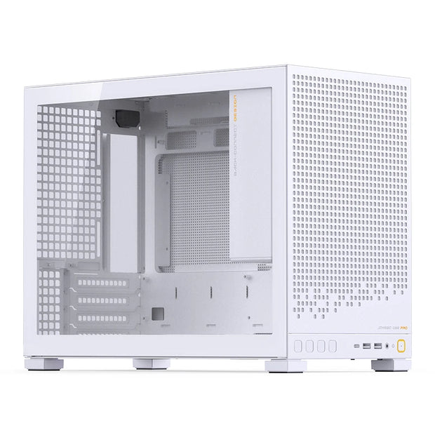 JONSBO™ D32 STD Compact PC Case – Transparent M-ATX Chassis, 240mm Water-Cooling Ready, Adjustable PSU Space (Black)