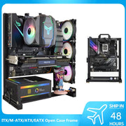 MODMaster™ ATX Open Frame DIY PC Case – Aluminum Gaming Tower for ITX/M-ATX/ATX/E-ATX Motherboards