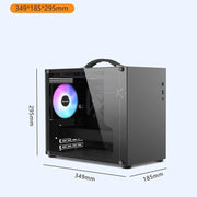 PowerTrain X-GAMER X100™ – Portable M-ATX/ITX Mini Desktop Gaming PC Case with USB 3.0, Type-C & PSU Support