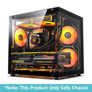PADO YL SeaView Edge™ – M-ATX Desktop PC Case with Frameless Double Glass & No A-Pillar Design