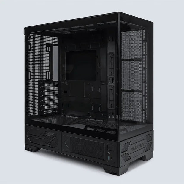 VALKYRIE VK03™ – ATX Gaming PC Case with 6.2" Touchscreen, 270° Sea View Glass & 360mm Water Cooling Support