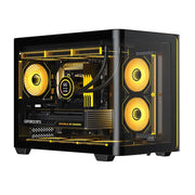 Yeah Magic BIFROST 355™ – M-ATX Sea View Gaming PC Case with ARGB Light Strip & 360mm Water Cooling Support