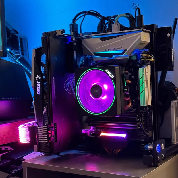 MODMaster™ ATX Open Frame DIY PC Case – Aluminum Gaming Tower for ITX/M-ATX/ATX/E-ATX Motherboards