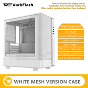 Darkflash™ AeroMesh – Glass Panel Gaming Case with 240mm AIO Support, USB 3.0, Mini-ITX / M-ATX Compatible