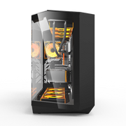 Darkflash DY470 StormGlass™ – ATX Gaming PC Case with Dual 360mm Water Cooling Support & 4 Pre-Installed ARGB Fans