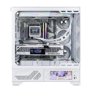 VALKYRIE VK03™ – ATX Gaming PC Case with 6.2" Touchscreen, 270° Sea View Glass & 360mm Water Cooling Support