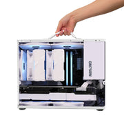 PowerTrain X-GAMER X100™ – Portable M-ATX/ITX Mini Desktop Gaming PC Case with USB 3.0, Type-C & PSU Support