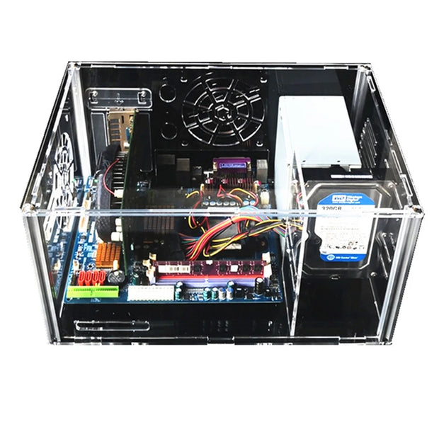 GamerX ClearFrame™ – Transparent Acrylic ATX/M-ATX Gaming PC Case for DIY Builds & Modders