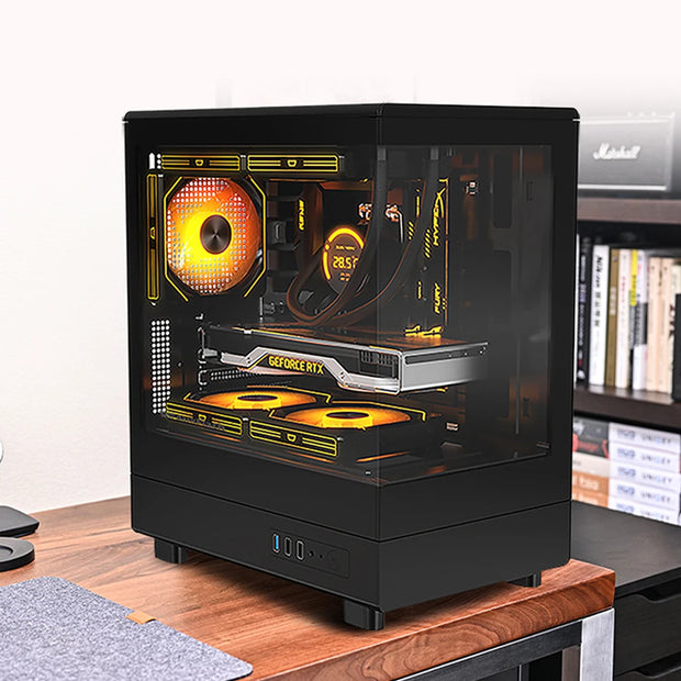 Darkflash™ AeroMesh – Glass Panel Gaming Case with 240mm AIO Support, USB 3.0, Mini-ITX / M-ATX Compatible