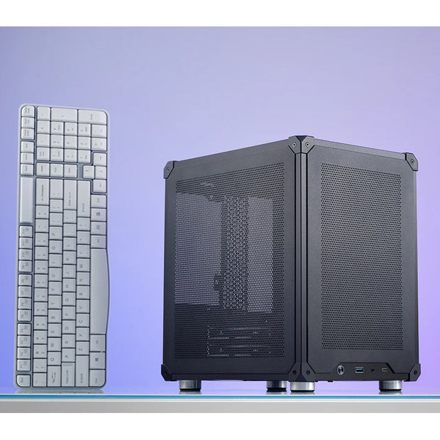 JONSBO C6 MeshMini™ – Portable M-ATX/ITX PC Case with USB-C, ATX PSU Support & 255mm GPU Clearance