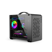 PowerTrain™ X200 MiniFlex – Portable M-ATX/ITX PC Case with USB-C, 240mm Water Cooling Support & Handheld Design