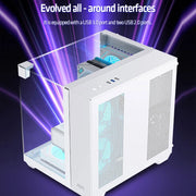 Yeah Magic Cube Seaview™ – M-ATX Gaming Desktop PC Case with Glass Panel, 5 Fan Mounts & 240mm Water Cooling Support