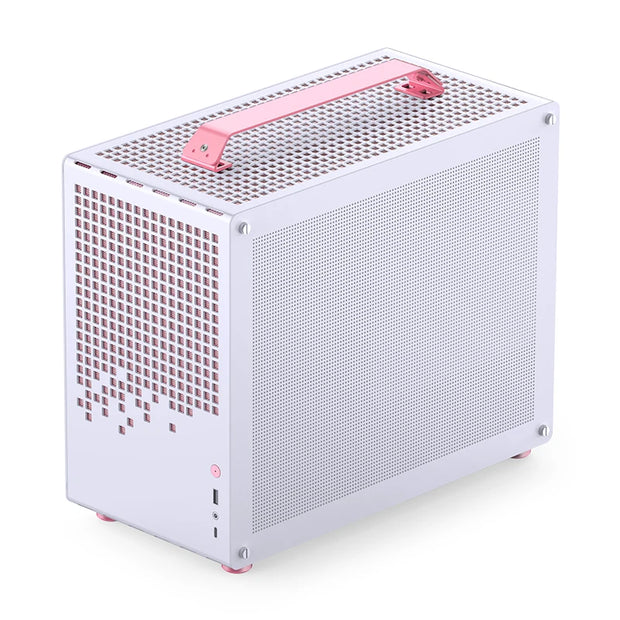 JONSBO Z20 Blossom Edition – 20L Pink & White M-ATX/ATX PC Case with Detachable Handle & USB-C Support