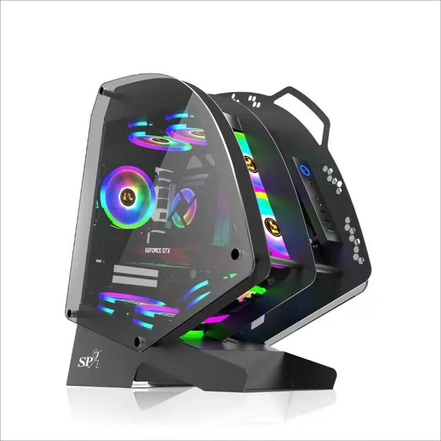 Gladiator OpenCore™ – E-Sports Water-Cooled Gaming Chassis with Tempered Glass Side Panel & Open-Frame Design