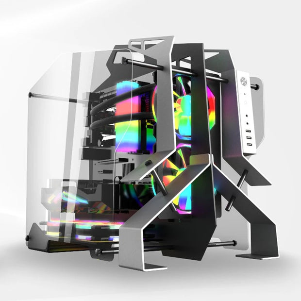 Gladiator OpenCore™ – E-Sports Water-Cooled Gaming Chassis with Tempered Glass Side Panel & Open-Frame Design