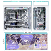 VALKYRIE VK03™ – ATX Gaming PC Case with 6.2" Touchscreen, 270° Sea View Glass & 360mm Water Cooling Support