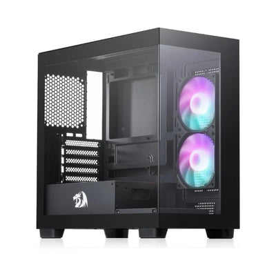 Redragon™ GC218M ShadowCore Gaming PC Case – Back-Mounted M-ATX Chassis with Dual Fans & High Airflow Design