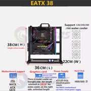 MODMaster™ ATX Open Frame DIY PC Case – Aluminum Gaming Tower for ITX/M-ATX/ATX/E-ATX Motherboards
