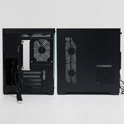 MANMU CrystalCore™ – M-ATX Gaming PC Case with Tempered Glass Side Panel & Pre-Installed Fan