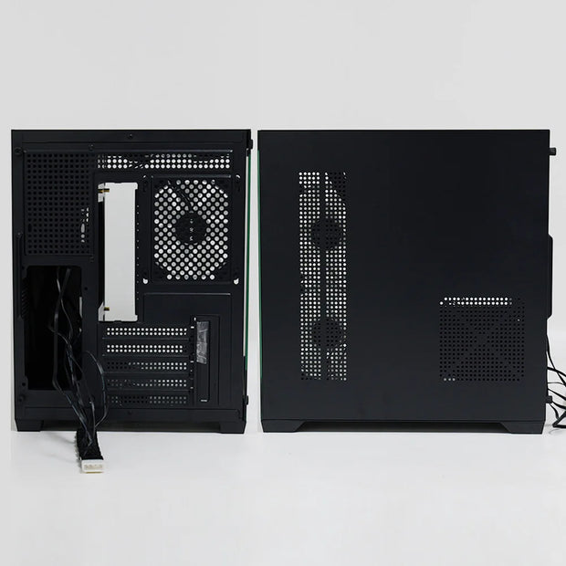 MANMU CrystalCore™ – M-ATX Gaming PC Case with Tempered Glass Side Panel & Pre-Installed Fan