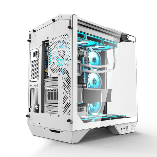 Darkflash DY470 StormGlass™ – ATX Gaming PC Case with Dual 360mm Water Cooling Support & 4 Pre-Installed ARGB Fans